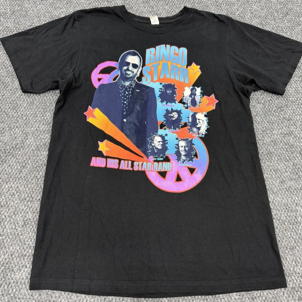 Ringo Starr and His All Star Band USA Tour 2010 Tee Graphic T-Shirt Size Medium